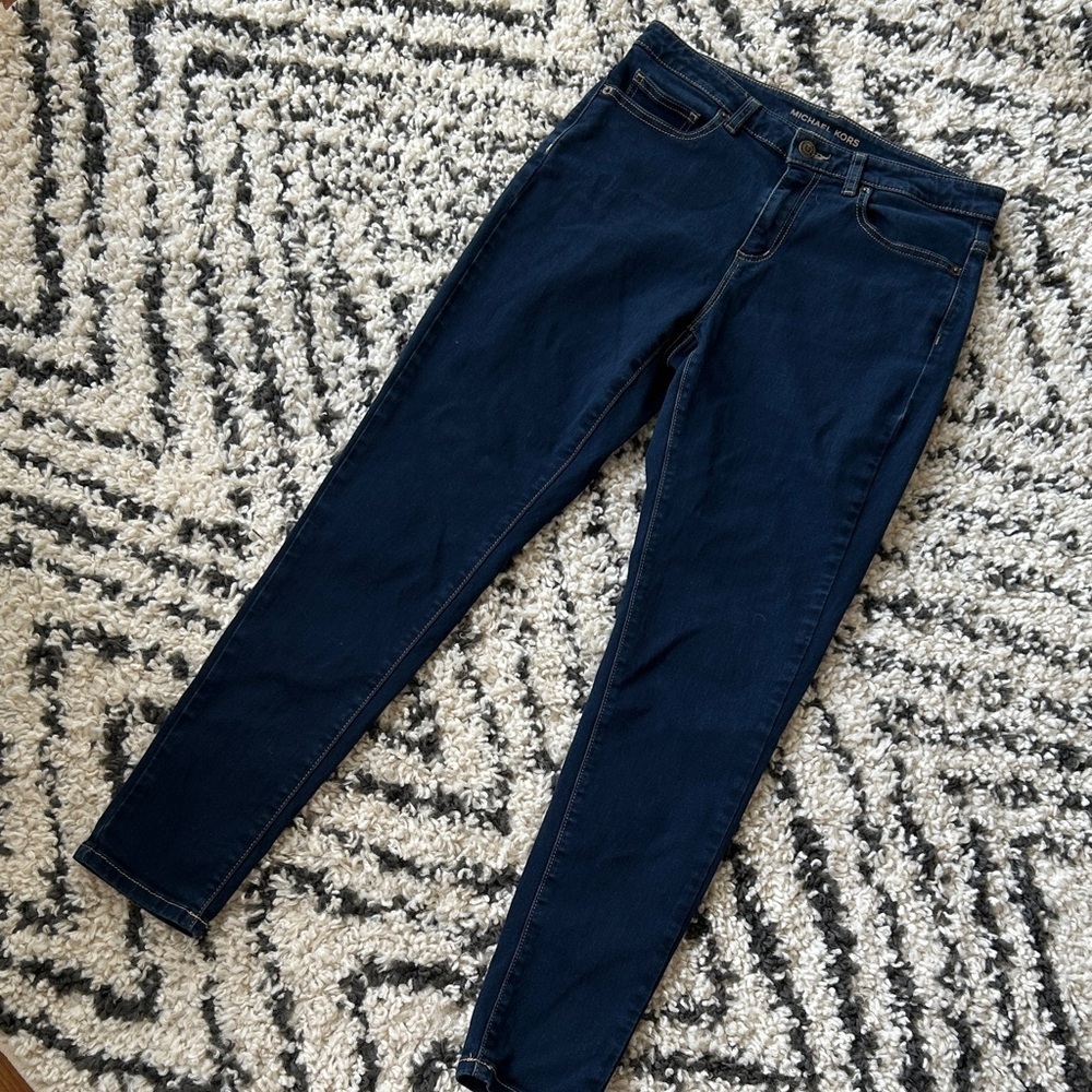 Michael Kors Women's Dark Blue Jeans stretch size 10